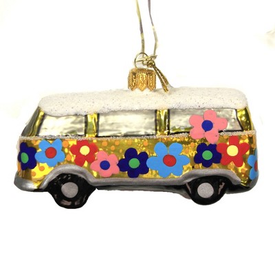 Morawski 2.25" Retro Love Van Flower Child Peace  -  Tree Ornaments