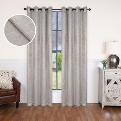 Modern Geometric Waves Room Darkening Semi-Blackout Curtains, Set of 2 by Blue Nile Mills