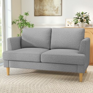 GYIIYUO Loveseat Sofa 56", Upholstered Small Couches for Small Spaces, Mid Century Love Seat Couches for Living Room - 1 of 4