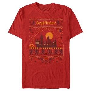 Men's Harry Potter Gryffindor Ugly Sweater T-Shirt - 1 of 4