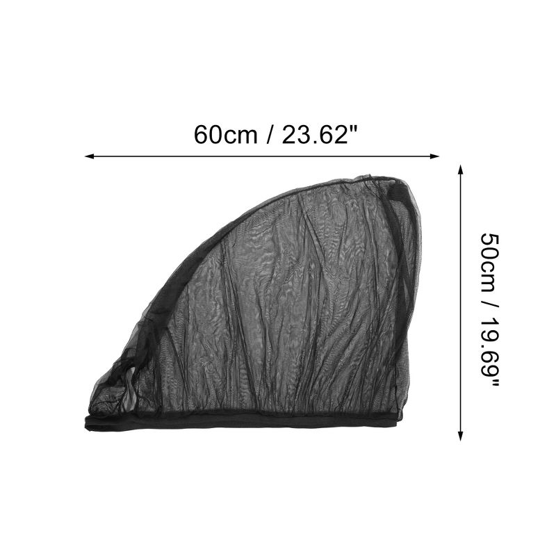 Unique Bargains Sun Shade Car Side Window Front Breathable Mesh Anti-UV Protect Universal 23.62"x19.69" Black 1 Pair, 3 of 7