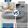 COZONY Human Dog Bed for Adult and Pets, Removable Faux Fur Orthopedic Foam Portable Handle Side Pockets - 3 of 4