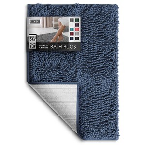 Hearth & Harbor Bathroom Rugs, Machine Washable Chenille Bath Mat for Bathroom - 1 of 4