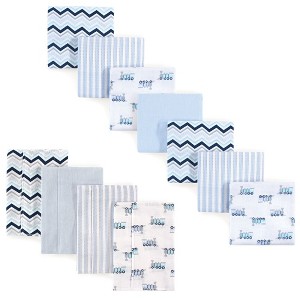 Luvable Friends Infant Boy Cotton Flannel Burp Cloths and Receiving Blankets, 11-Piece, Train, One Size - 1 of 1