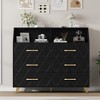 Garvee Wood Dresser for Bedroom - 6 Drawer Dresser with LED Lights & Charging Station, Entryway - 2 of 4