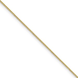 Black Bow Jewelry 0.8mm 10k Yellow Gold Solid Spiga Chain Necklace - 1 of 4