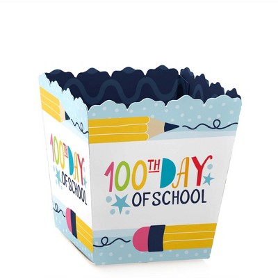 Big Dot of Happiness Happy 100th Day of School - Party Mini Favor Boxes - 100 Days Party Treat Candy Boxes - Set of 12