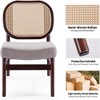SEVOBAL Accent Chair Upholstered Chair Sturdy Rattan Back Reading Chair Dining Chair for Living Room Bedroom Home Outdoor, Gray, 25.2"*21.7"*31" - 4 of 4