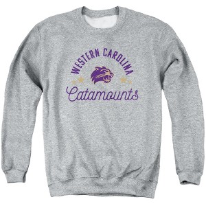 Western Carolina University Official Catamounts Adult Crewneck Sweatshirt, Athletic Heather - 1 of 4