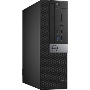 Refurbished: Dell Optiplex 7050 SFF Desktop PC Intel Core i3-6100 8GB 256GB Win10P - Manufacturer Refurbished - 1 of 4