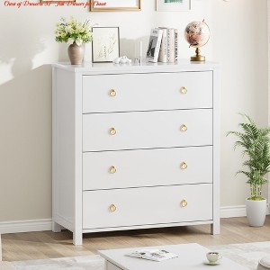 Nursery 4/5 Drawers Dresser for Bedroom, 37Inch/45 Inch Tall Chest of Drawers, Modern Clothes Storage Cabinet & TV Stand, Wood Drawer Organizer - 1 of 4