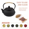 Itopfox Small Cast Iron Teapot with Stainless Steel Infuser for Loose Leaf Tea & Coffee, Stovetop Safe, Enamel Interior, Japanese Style, Black - 4 of 4