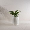 Fluted Sandy Planter White Metal - Foreside Home & Garden - 2 of 4