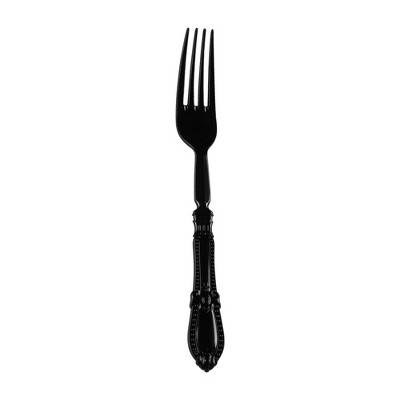 Smarty Had A Party Black Baroque Plastic Dinner Forks - 480 pcs