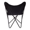 HomeRoots 26" Black Tropical Butterfly Chair - 4 of 4