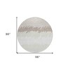 Ivory Beige And Taupe Striped Washable Indoor Outdoor Area Rug - 3 of 4