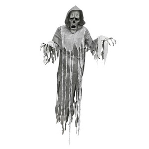 Halloween Express  Animated Phantom Hanging Halloween Decoration - Size 6 ft - Gray - 1 of 4