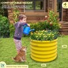 JUJABU 4-Pack Kids Raised Garden Beds – 24"x24"x18" Round Galvanized Planters for Veggies & Flowers - 2 of 4