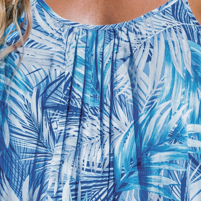 Women's Blue Tropics Sleeveless Cover-Up Slip Dress - Cupshe, 2 of 7