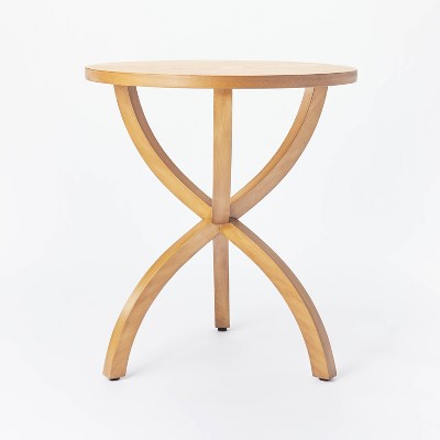 Mesa Verde Fully Assembled Wood Curved Leg Accent Table Natural - Threshold™ designed with Studio McGee