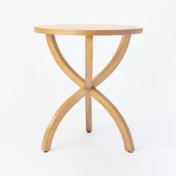 Mesa Verde Knock Down Wood Curved Leg Accent Table Natural - Threshold™ designed with Studio McGee