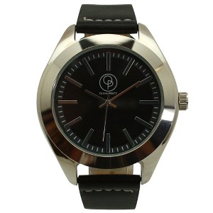 Olivia Pratt Minimalist Faux Leather Band Men Watch - 1 of 4