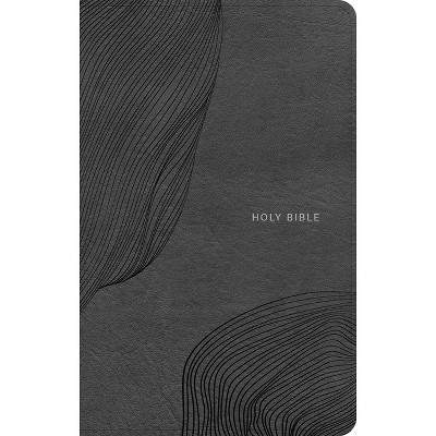 CSB Single-Column Compact Bible, Digital Study Edition, Charcoal Leathertouch - by  Csb Bibles by Holman (Leather Bound)