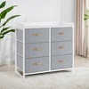 Dresser for Bedroom with 6 Drawers, Chest of Drawers, with Water-Resistant Changing Table, Storage Organizer Cabinet - 4 of 4