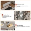 Dining Table Set Counter Height Kitchen Table for 2 with 2 Upholstered Bar Stools and Storage Shelves for Small Space, Apartment, Dining Room - 3 of 4