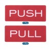 Unique Bargains Acrylic Self-Adhesive Decor Gate Sticker Push Pull Door Sign 2 Pcs - 3 of 4
