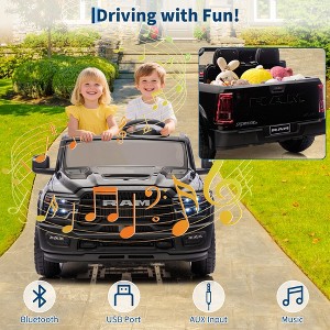 Licensed Dodge 2 Seater Electric Car for Kids Boys Girls,  24v Ride on Truck w/Parent Control, Car Toys w/Bluetooth, Spacious Truck Bed, Funny Gifts - 1 of 4