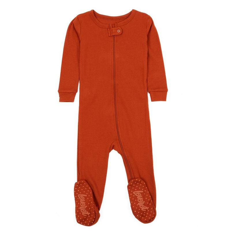 Leveret Solid Color Boho Footed One Piece Pajamas  , 1 of 11
