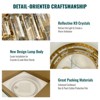 Ludomide Modern Crystal Chandelier, 12-Light Brushed Gold 2-Tiers Crystal Raindrop Chandelier - 4 of 4