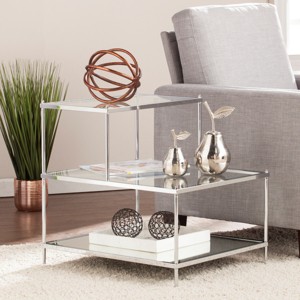 Knox Glam Mirrored Accent Table - Chrome - SEI - 1 of 4