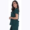 Just Love Solid Stretch Scrub Top for Women Mock Wrap Nursing Shirt - 2 of 3