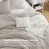 5-Piece Comforter Set with Cotton Waffle Throw Blanket - 3 of 4
