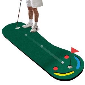 Costway 9.8FT X 3FT Par 3 Holes Golf Putting Green Mat Set for Indoor & Outdoor Practice - 1 of 4