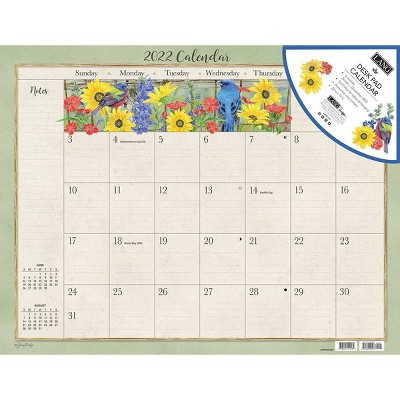 2022 Desk Pad Calendar Birds in the Garden - Lang