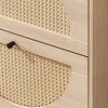 TIRAMISUBEST Rattan Shoe Cabinet with 2 Flip Drawers, Narrow Shoe Storage Cabinet Wooden for Entryway, Hallway, Living Room Entryway - 4 of 4