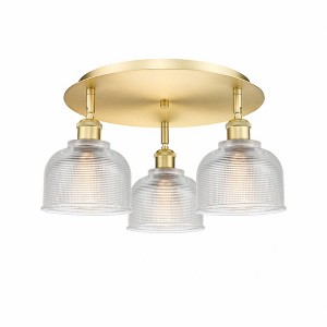 Dayton - 3 Light Flush Mount In Industrial Style-9 Inches Tall and 17.25 Inches Wide - 1 of 1
