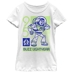 Girl's Toy Story Neon Buzz T-Shirt - 1 of 4
