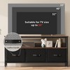 Garvee 55" TV Stand Entertainment Center with 3 Fabric Drawers, Rustic Dresser for Living Room, Bedroom - 3 of 4