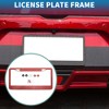 Unique Bargains Stainless Steel License Plate Holder Round Hole Mirror Polished Red - 2 of 4
