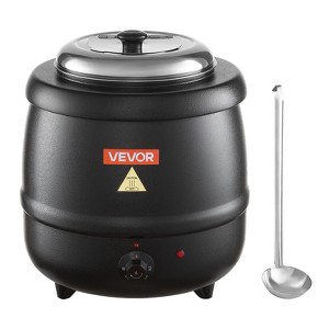 VEVOR Electric Soup Warmer, 10QT Commercial Soup Kettle with 304 Stainless Steel Detachable Insert Pot, 95~176°F Adjustable Temperature, Black - 1 of 4