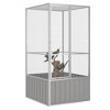 vidaXL Bird Cage Gray 43.7 in.x42.1 in.x83.3 in. Galvanized Steel - 2 of 4