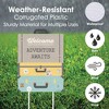 Big Dot of Happiness World Awaits - Party Decorations - Travel Themed Bridal Shower, Birthday or Retirement Party Welcome Yard Sign - 3 of 4