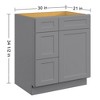 LOVMOR in Plywood Bath Vanity Cabinet with Drawers without Top for Kitchen, Bathroom, Living Room - 4 of 4