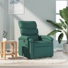 vidaXL Manual Recliner Chair, Adjustable Backrest/Footrest - Dark Green - 2 of 4