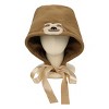 Novelty Beanie 3D Sloth Hood with Chin Ties Beanie - 4 of 4