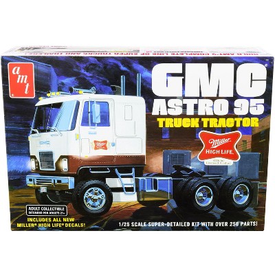 Skill 3 Model Kit GMC Astro 95 Truck Tractor "Miller" 1/25 Scale Model by AMT